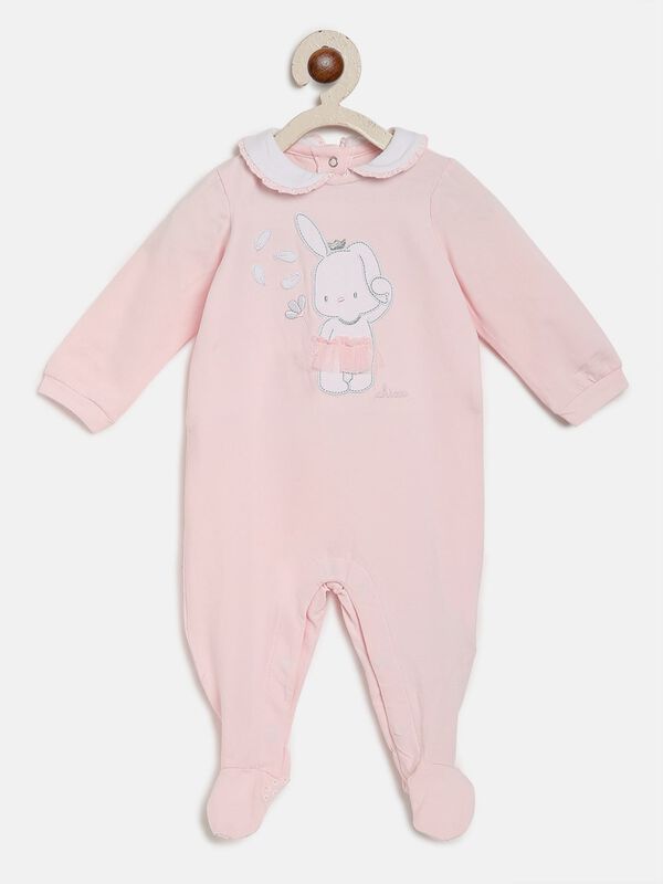 Pink Leg Opening Babysuit image number 0